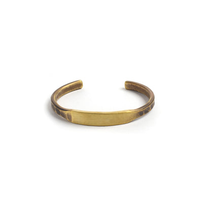 ID Cuff - Small / Brass / Work Patina - Cuffs / Bracelets