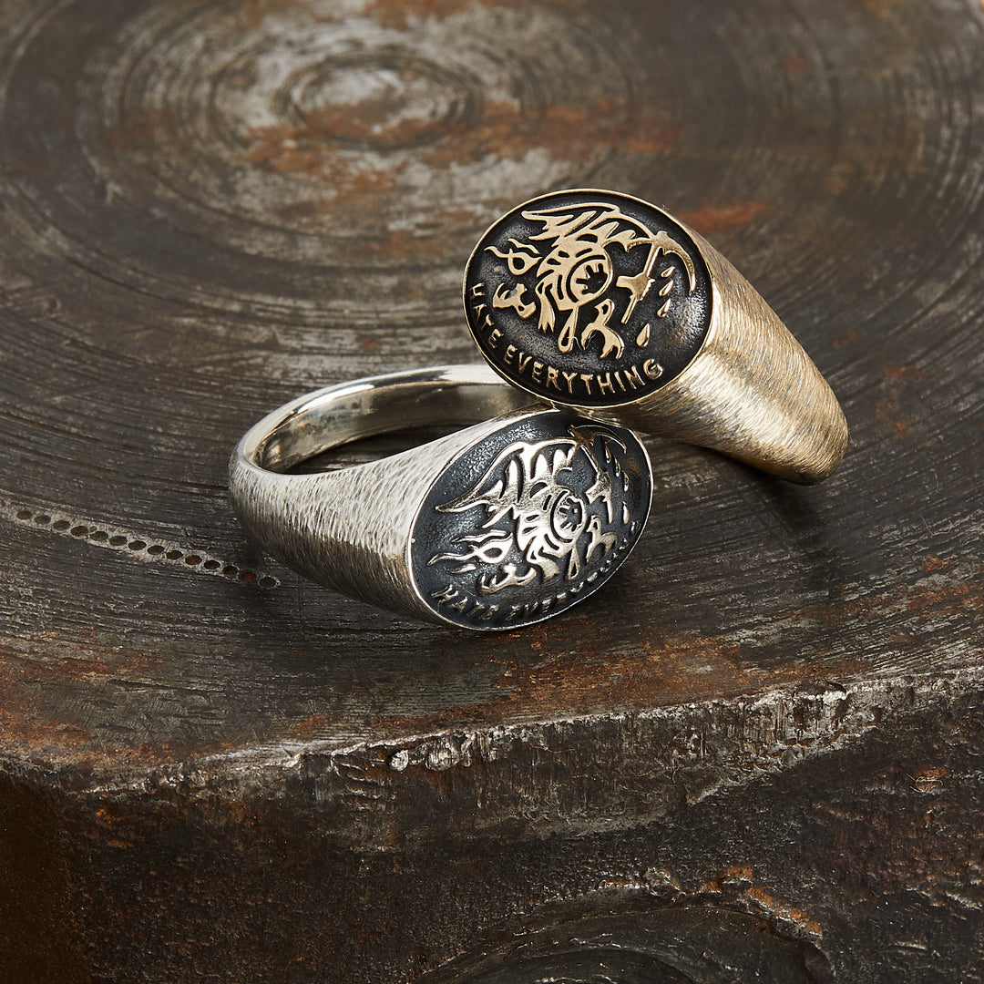 PRE ORDER】FIXER ILLUMINATI EYES RING 18K GOLD / WHITE