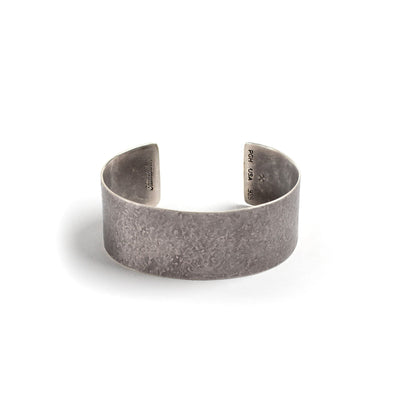 Broad Cuff - 1 inch - Small / Sterling Silver / Work Patina 