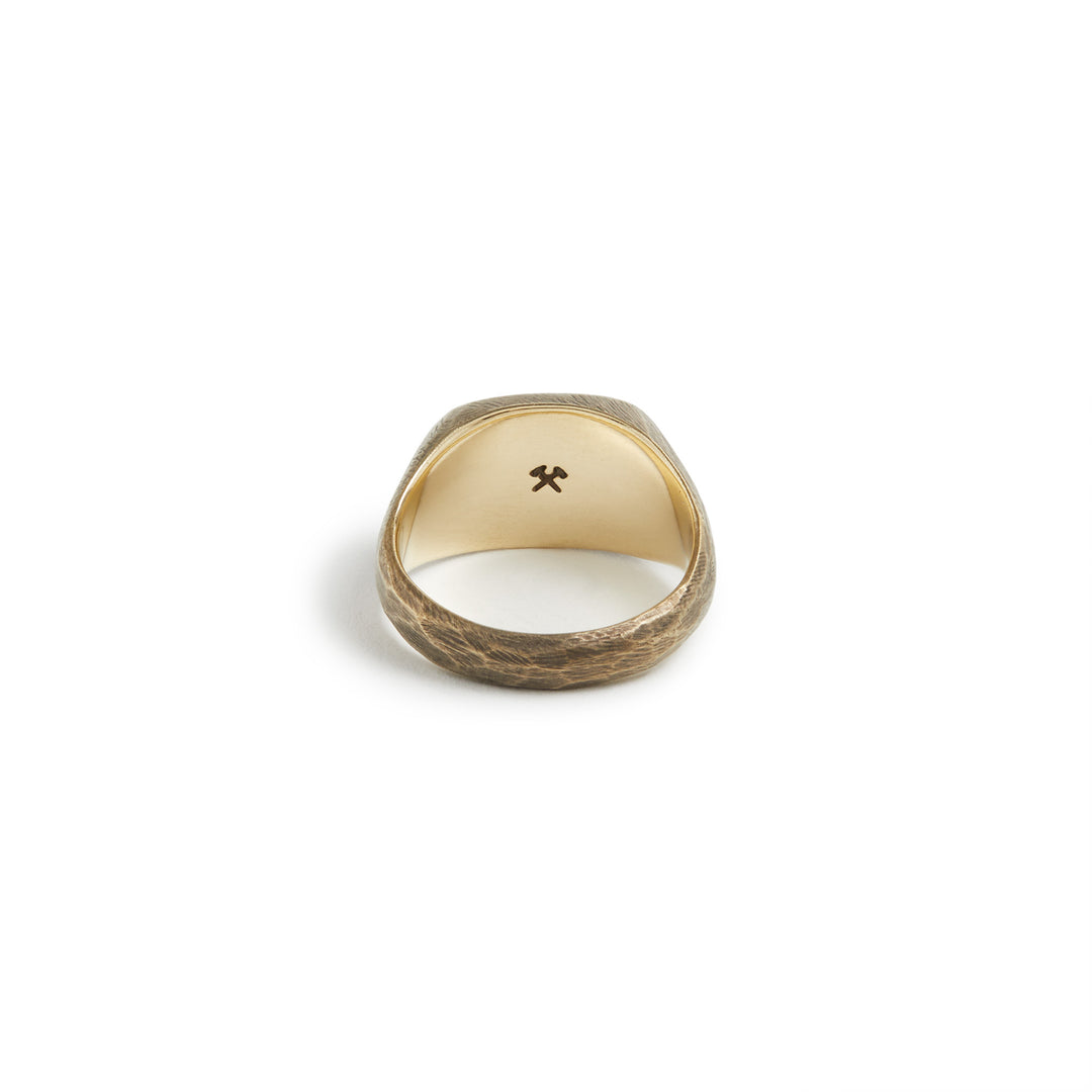 【関税込み】Signet Ring - In Gold We Trust - Gold - Brass MEN'S SOLID GOLD SIGNET RING – SHAY JEWELRY