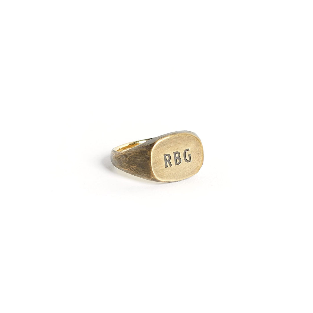 Signet Ring - Brass – Studebaker Metals